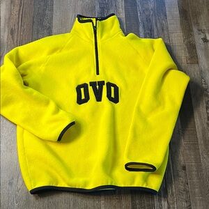 OVO Neon Yellow Half-Zip Fleece with Black Accents